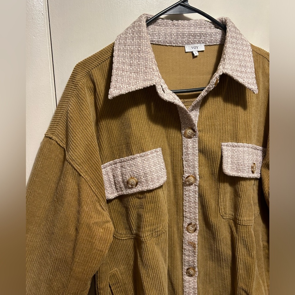 Tan and brown corduroy jacket